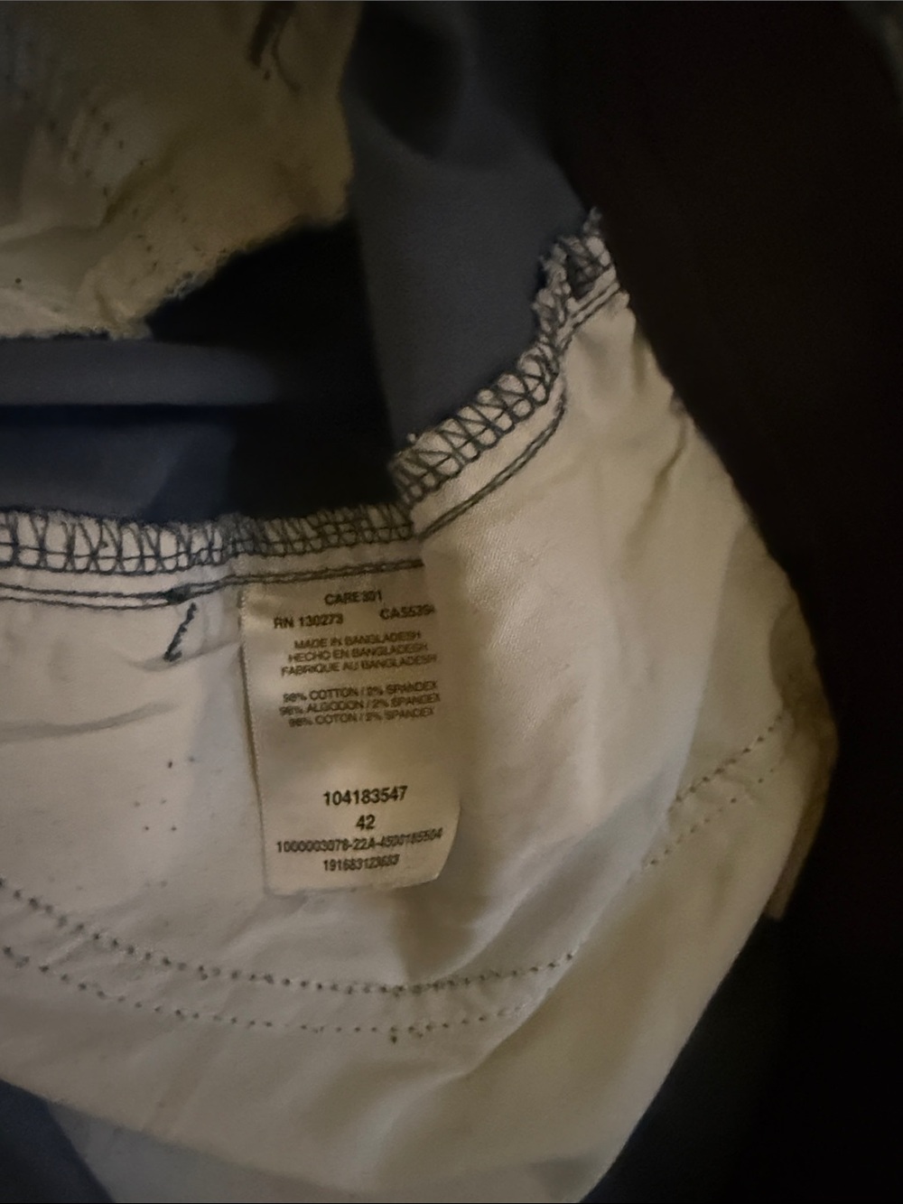 Men's Lee Ext Motion Light Blue Casual Chino Shorts sz 42 - Picture 3 of 3